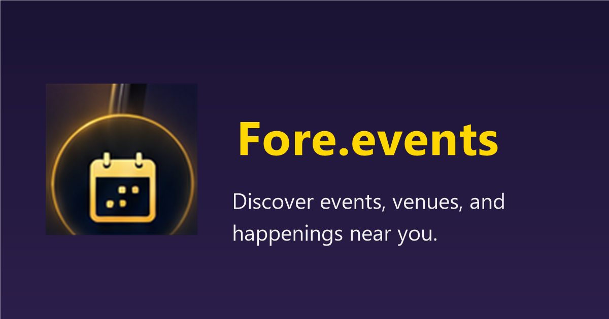 Screenshot of fore.events