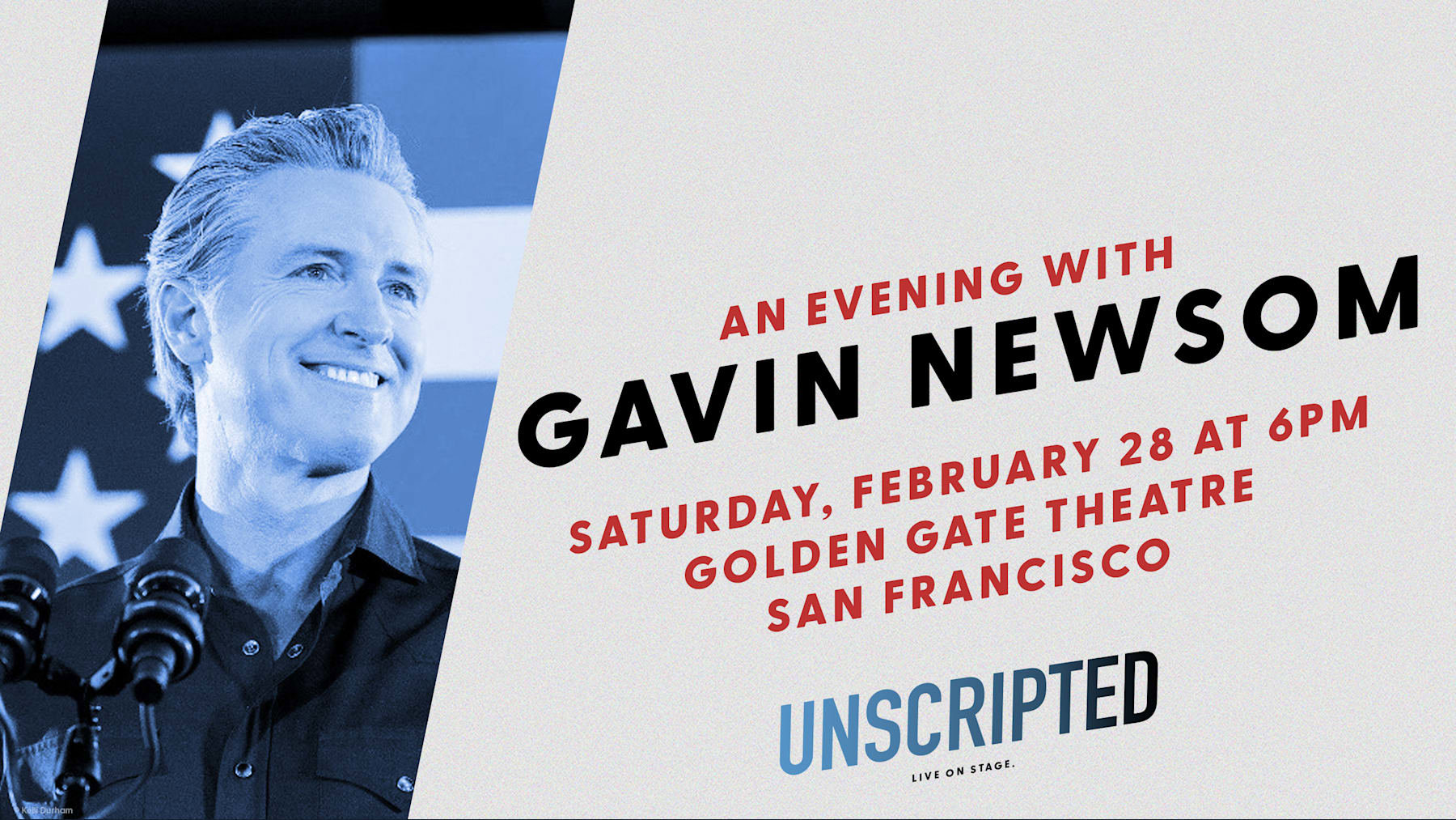 Preview image for Unscripted: An Evening with Gavin Newsom