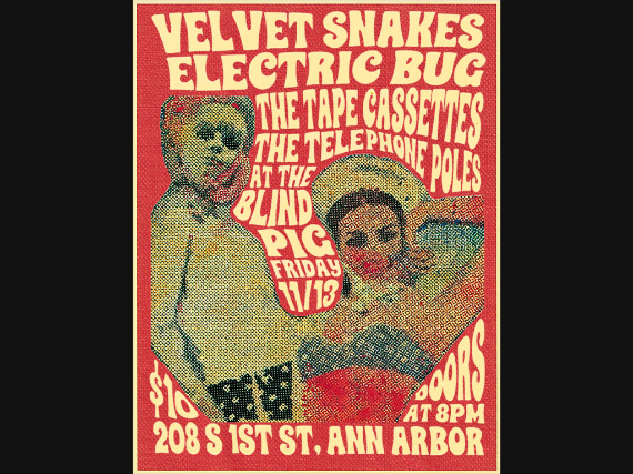 Preview image for Velvet Snakes, Electric Bug, The Tape Cassettes, The Telephone Poles