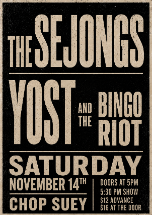 Preview image for The Sejongs, Yost, Bingo Riot